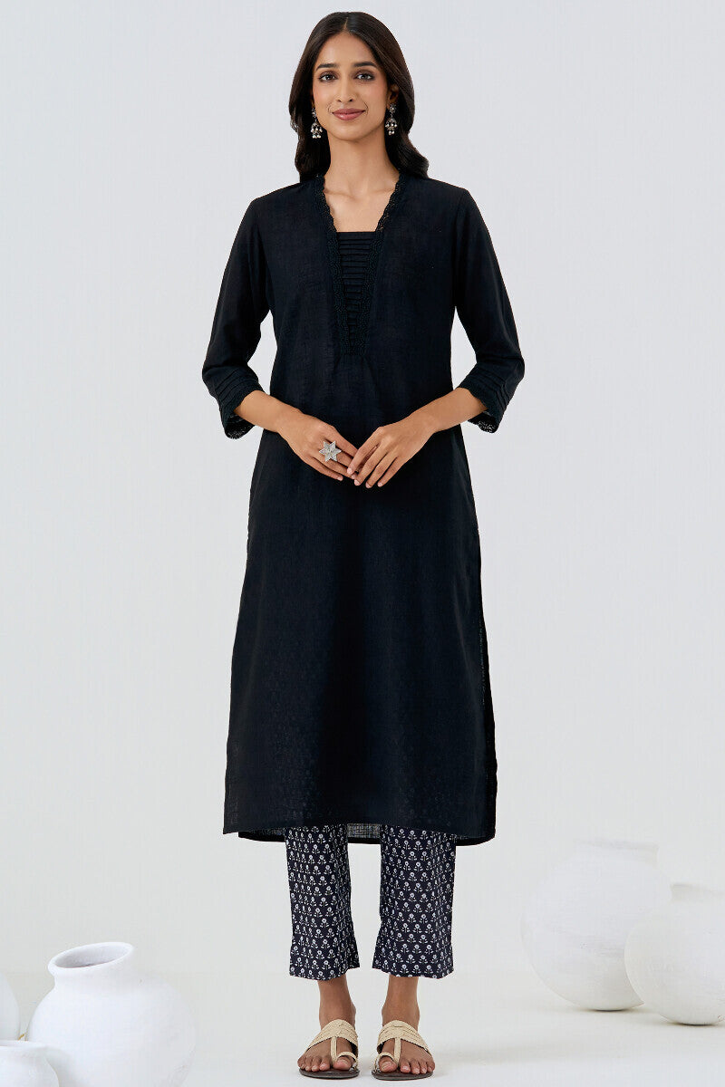 Roza Sehreen Black Kurta