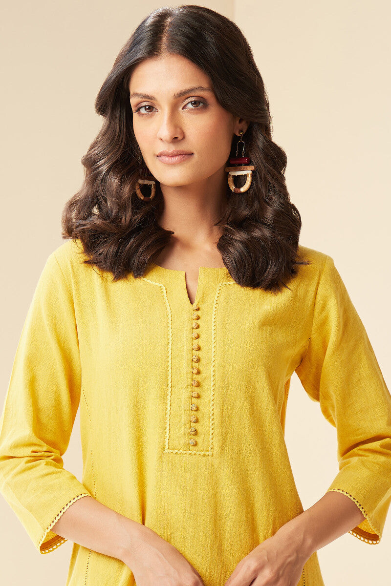 Roza Seher Mustard Yellow Kurta
