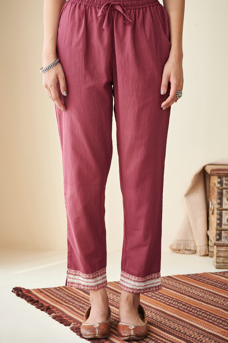 Nasrine Nahida Cotton Dobby Narrow Pants