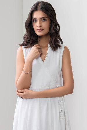 Roza White Handloom Dress