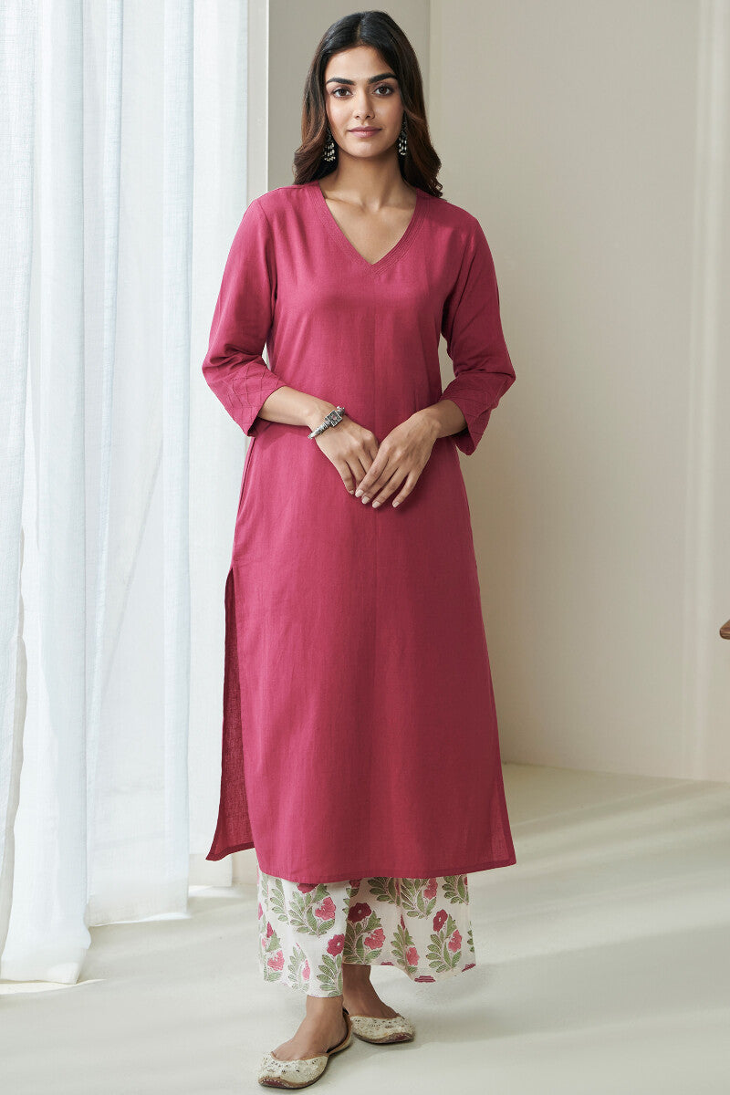 Gulbarg Maroon Kurta