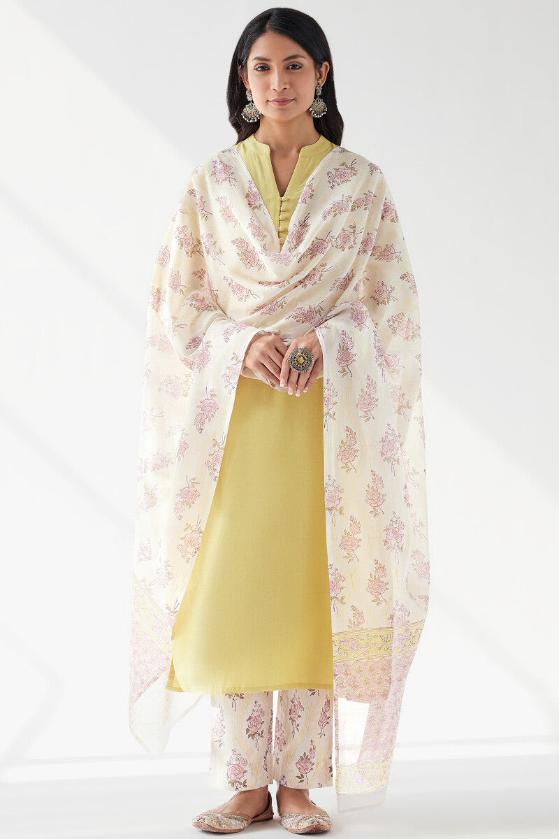 Nasrine Rehmat Yellow Handloom Kurta