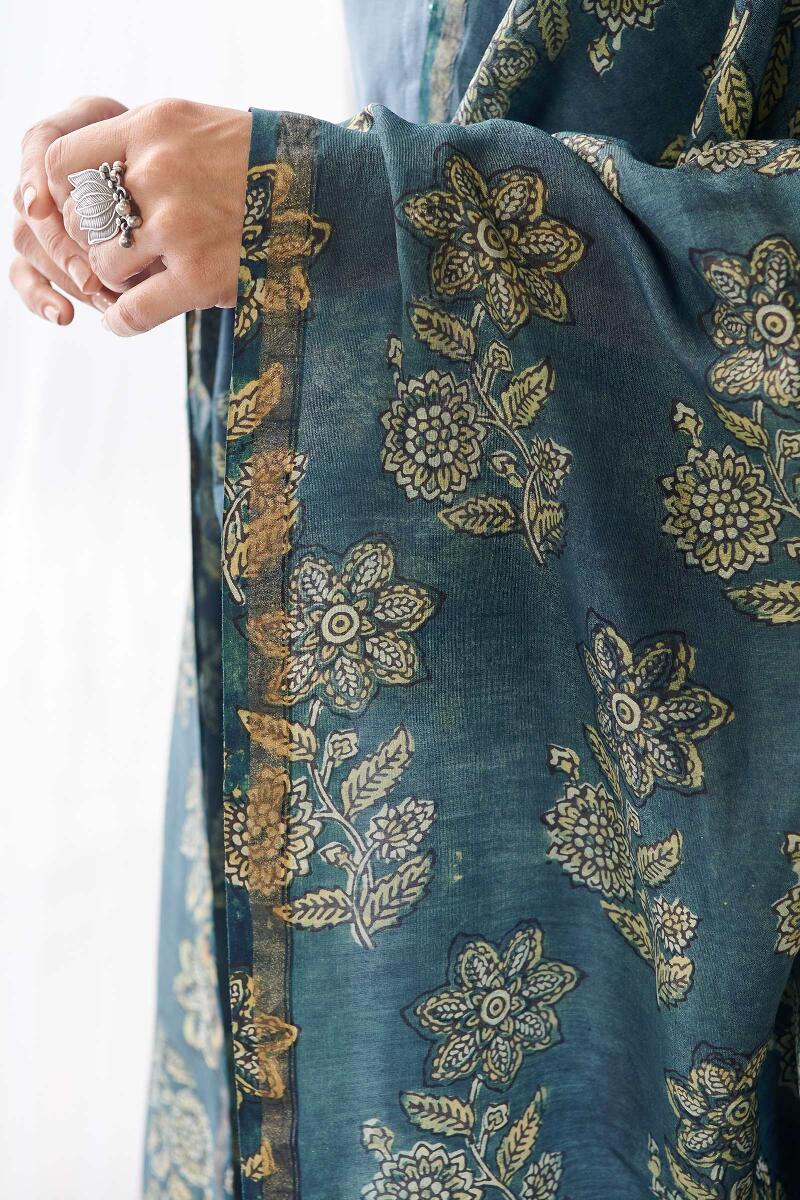 Nasrine Mahin Ajrak Chanderi Dupatta