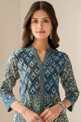 Sehra Zeniya Ajrak Kurta
