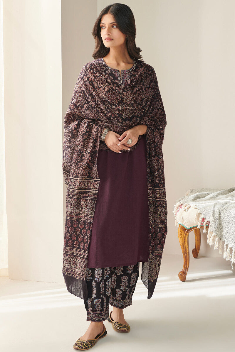 Sehra Gauhar Ajrak Dupatta