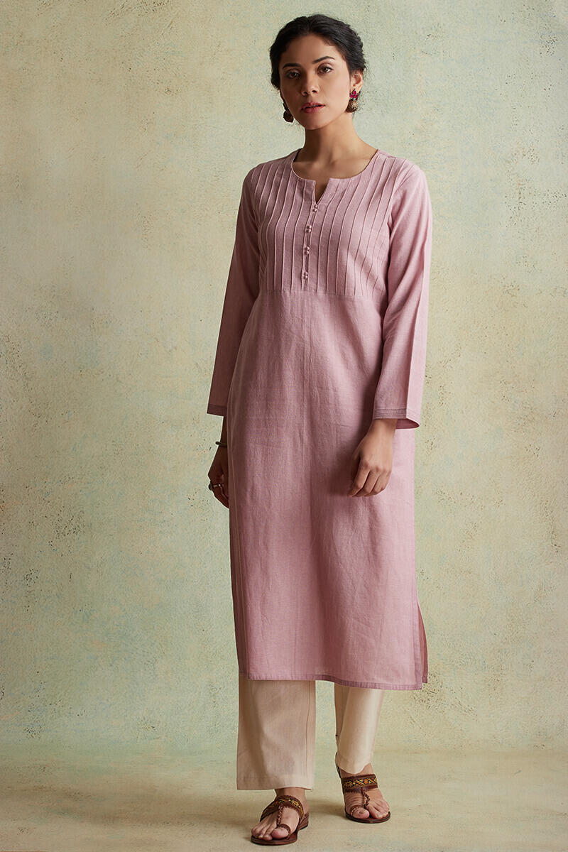 Roza Nihad Pink Handloom Kurta