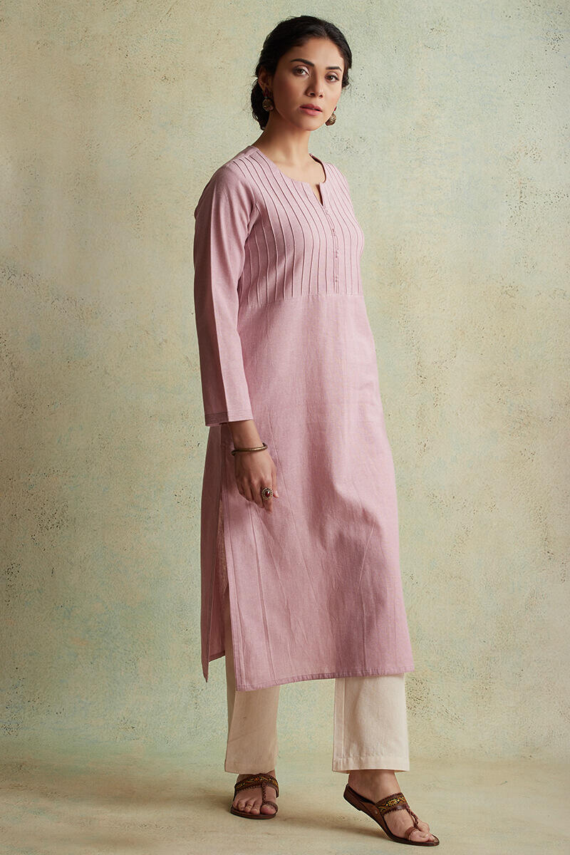 Roza Nihad Pink Handloom Kurta