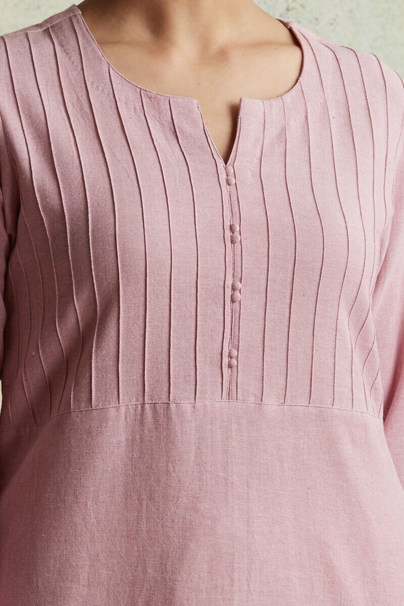 Roza Nihad Pink Handloom Kurta