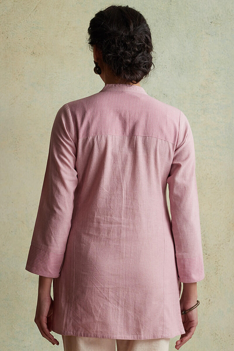 Roza Nihad Pink Handloom Kurti