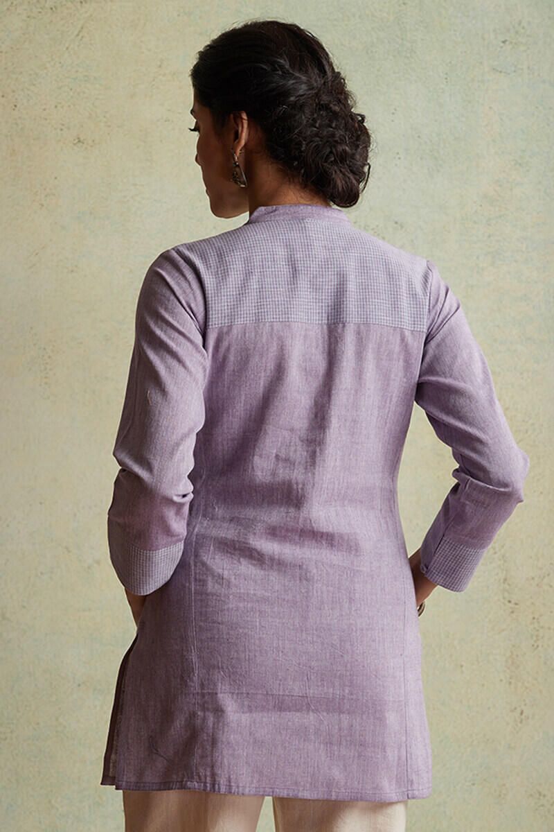 Roza Nihad Lavender Handloom Kurti