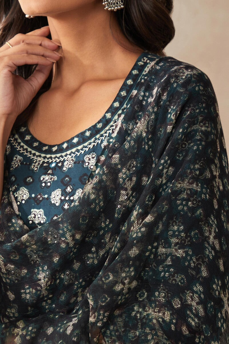 Sehra Mahi Bagru Dupatta