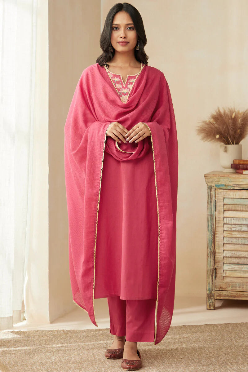 Roza Zoya Pink Dupatta