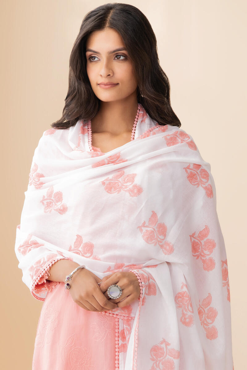 Falak Suhana Pink Sanganeri Dupatta