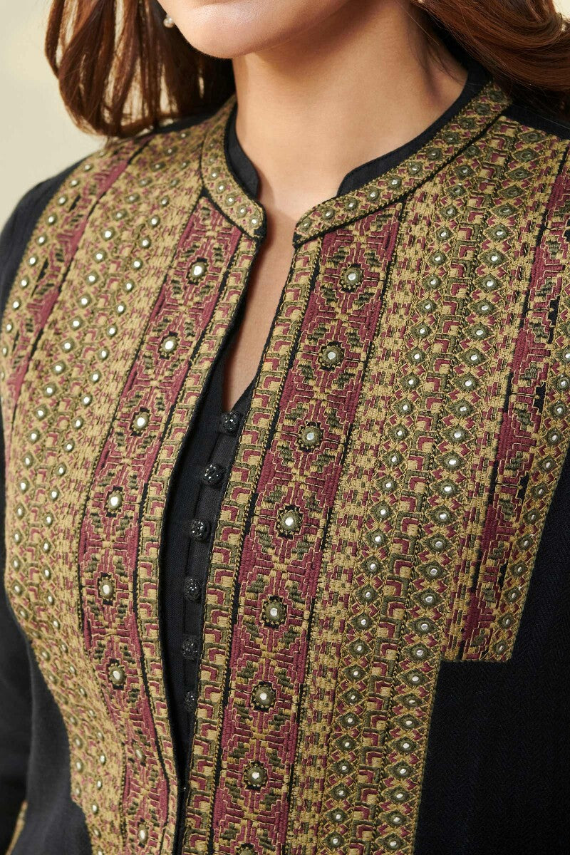 Naadirah Inara Faux Wool Handloom Jacket