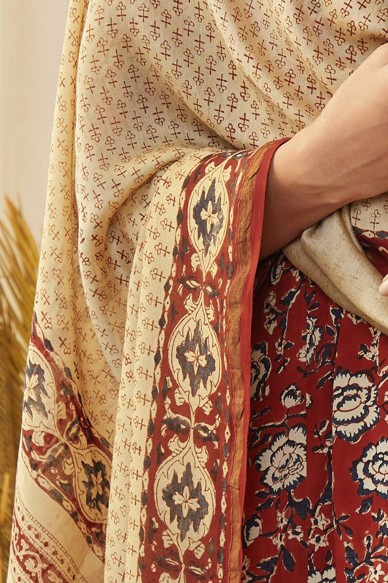 Sehra Rahima Bagru Dupatta
