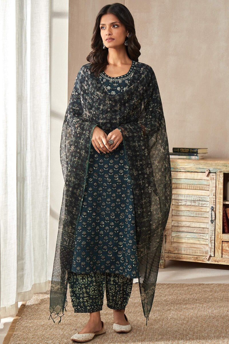 Sehra Mahi Bagru Dupatta