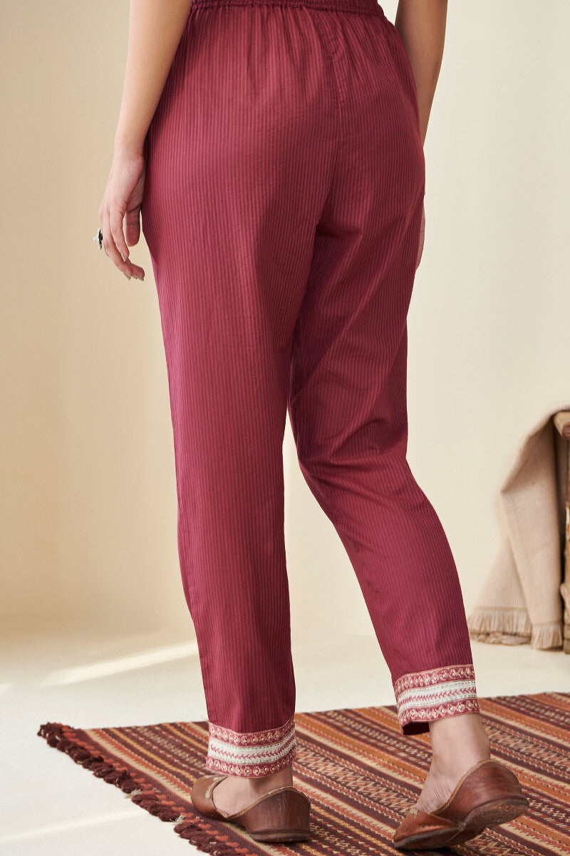 Nasrine Nahida Cotton Dobby Narrow Pants