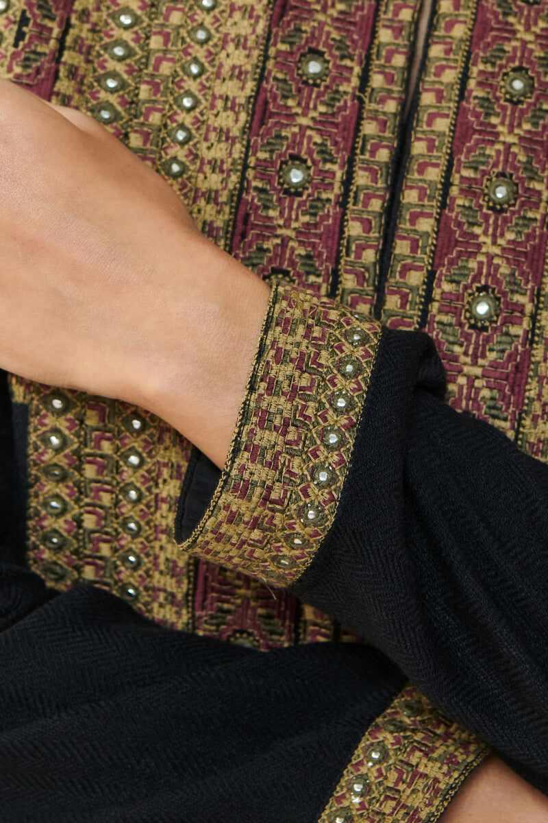 Naadirah Inara Faux Wool Handloom Jacket