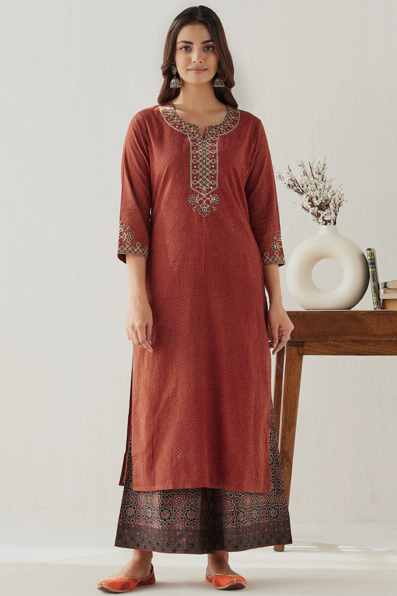 Sehra Rahida Ajrak Kurta