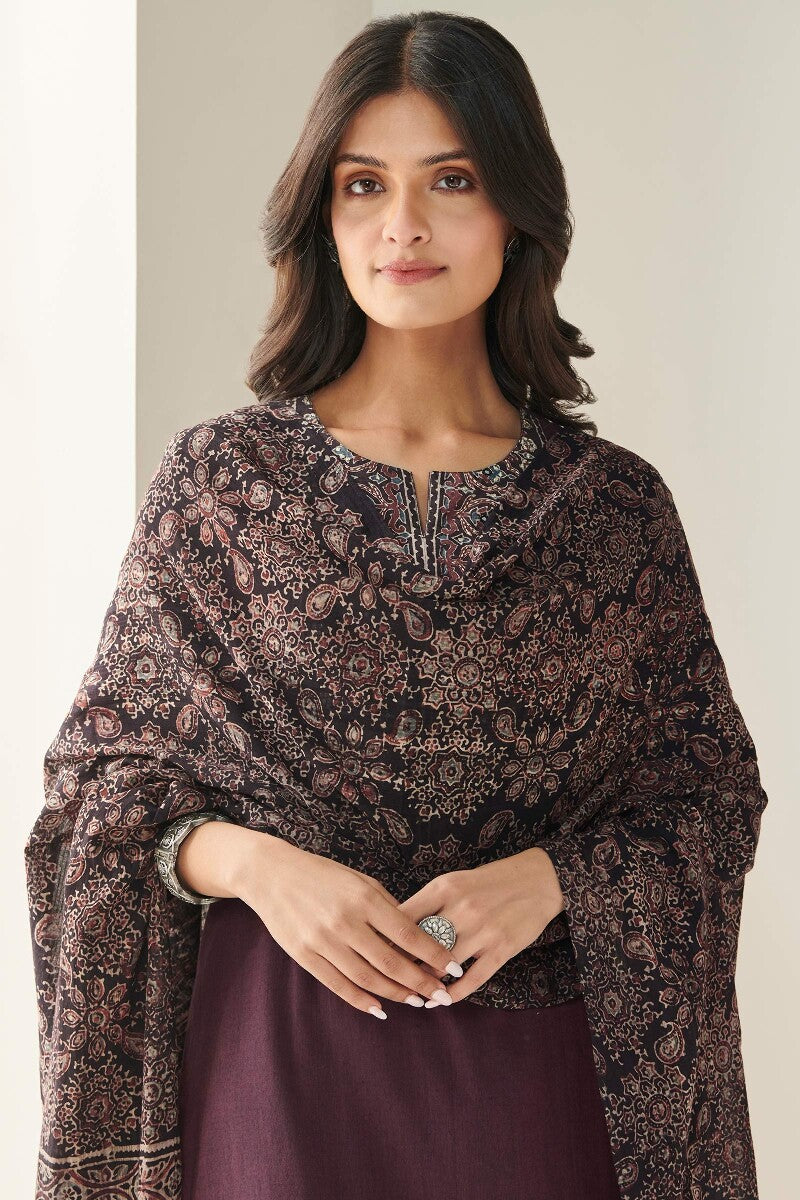 Sehra Gauhar Ajrak Dupatta