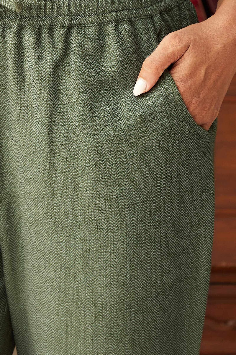 Naadirah Jahan Faux Wool Narrow Pants