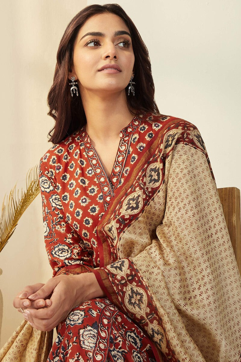 Sehra Rahima Bagru Dupatta