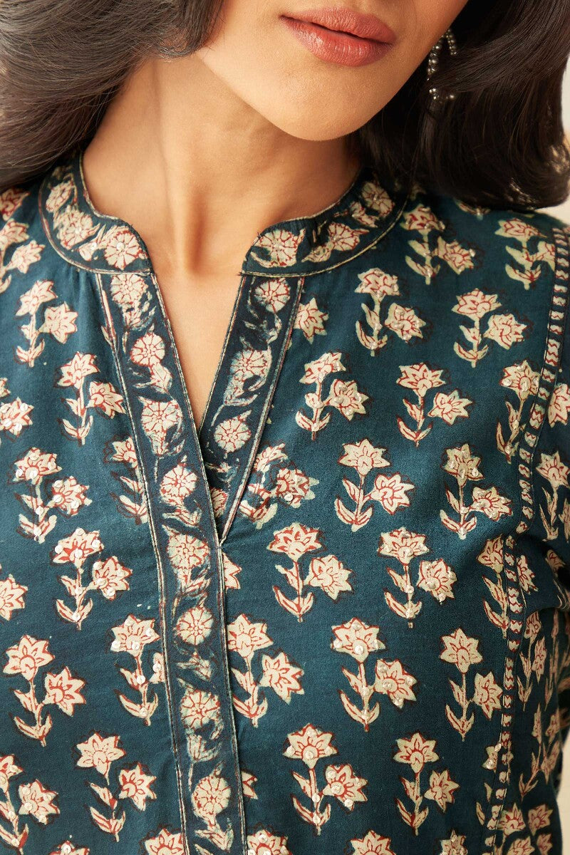 Sehra Ria Bagru Kurta