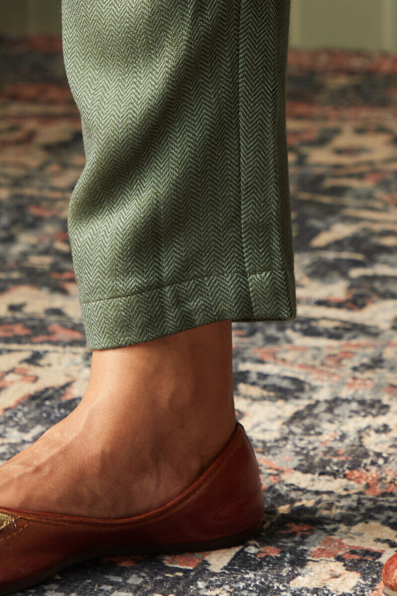 Naadirah Jahan Faux Wool Narrow Pants