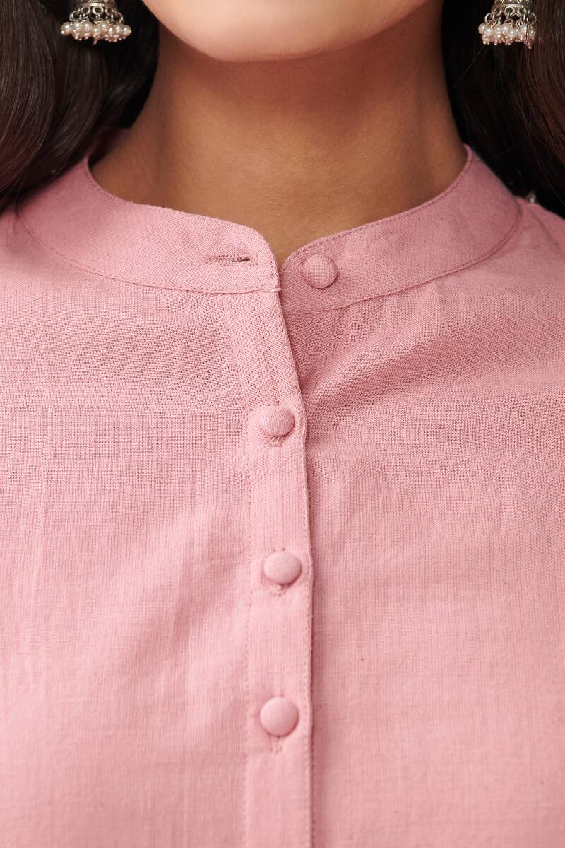 Roza Jannat Pink Handloom Loungewear Set