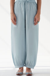 Naadirah Zoya Blue Rayon Slub Izhaar Pants