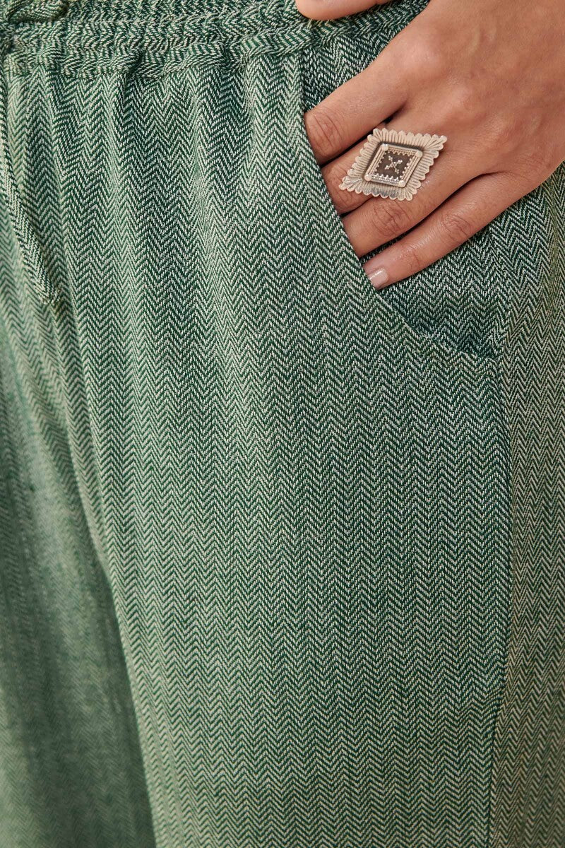 Naadirah Gauhar Faux Wool Handloom Narrow Pants