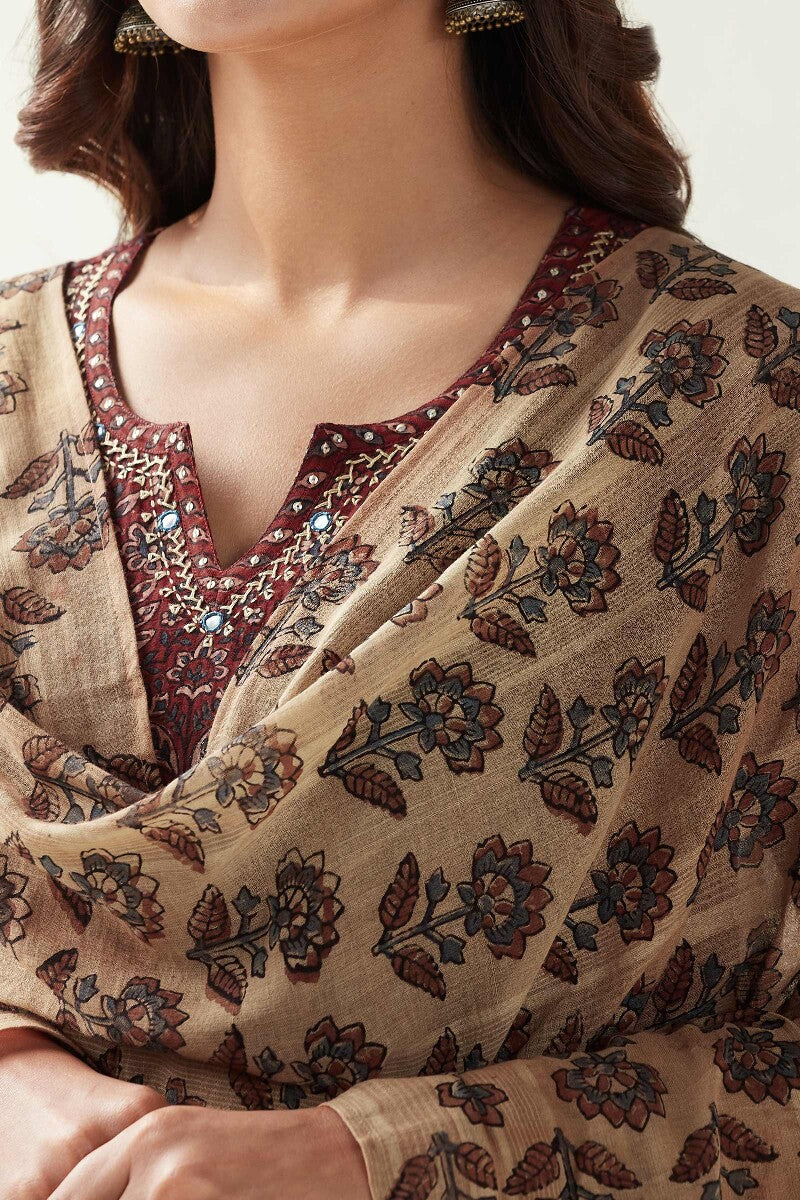 Sehra Aisha Ajrak Cotton Dobby Dupatta