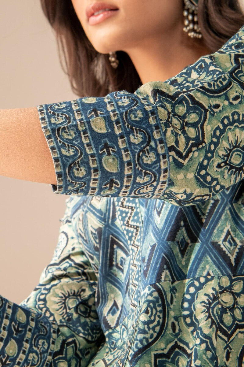 Sehra Zeniya Ajrak Kurta