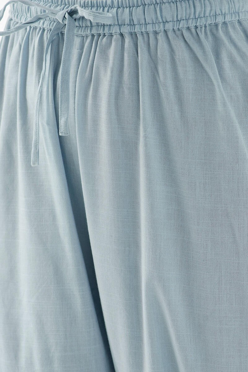 Naadirah Zoya Blue Rayon Slub Izhaar Pants