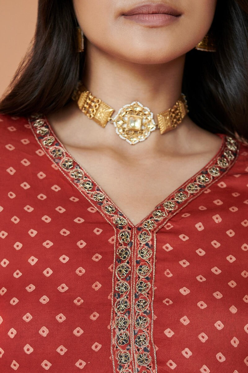 Shirin Alizah Ajrak Modal Kurta