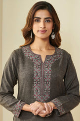 Naadirah Maya Faux Wool Handloom Kurta