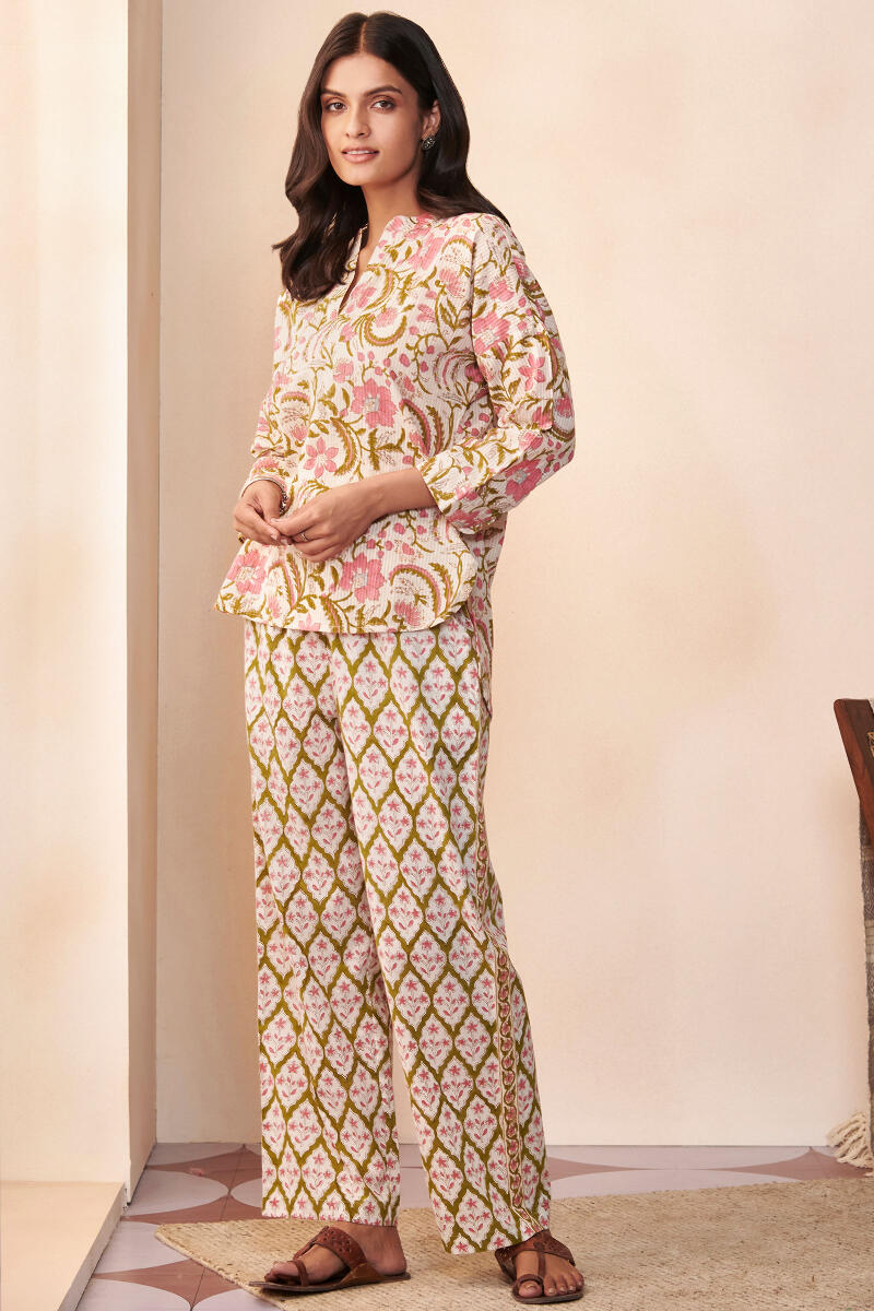 Nasrine Mirza Sanganeri Loungewear Set