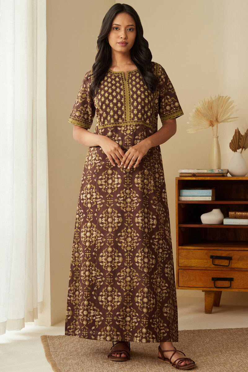Sehra Tahira Bagru Kaftan