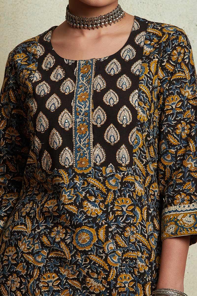 Zahabiya Ruksar Block Printed Kurta