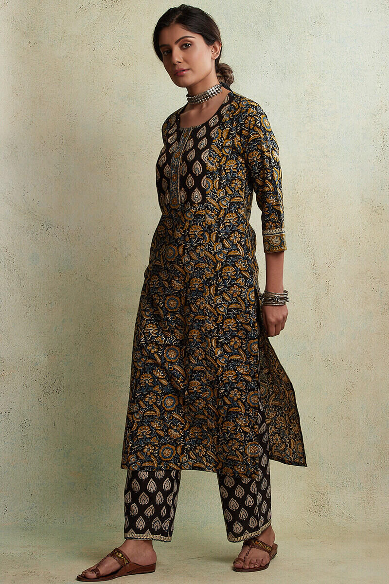 Zahabiya Ruksar Block Printed Kurta