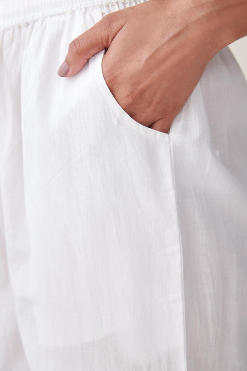 Roza Jia White Cotton Farsi