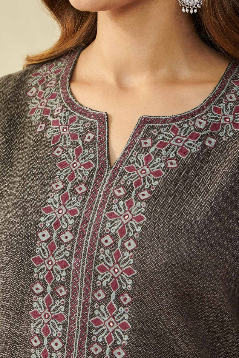 Naadirah Maya Faux Wool Handloom Kurta