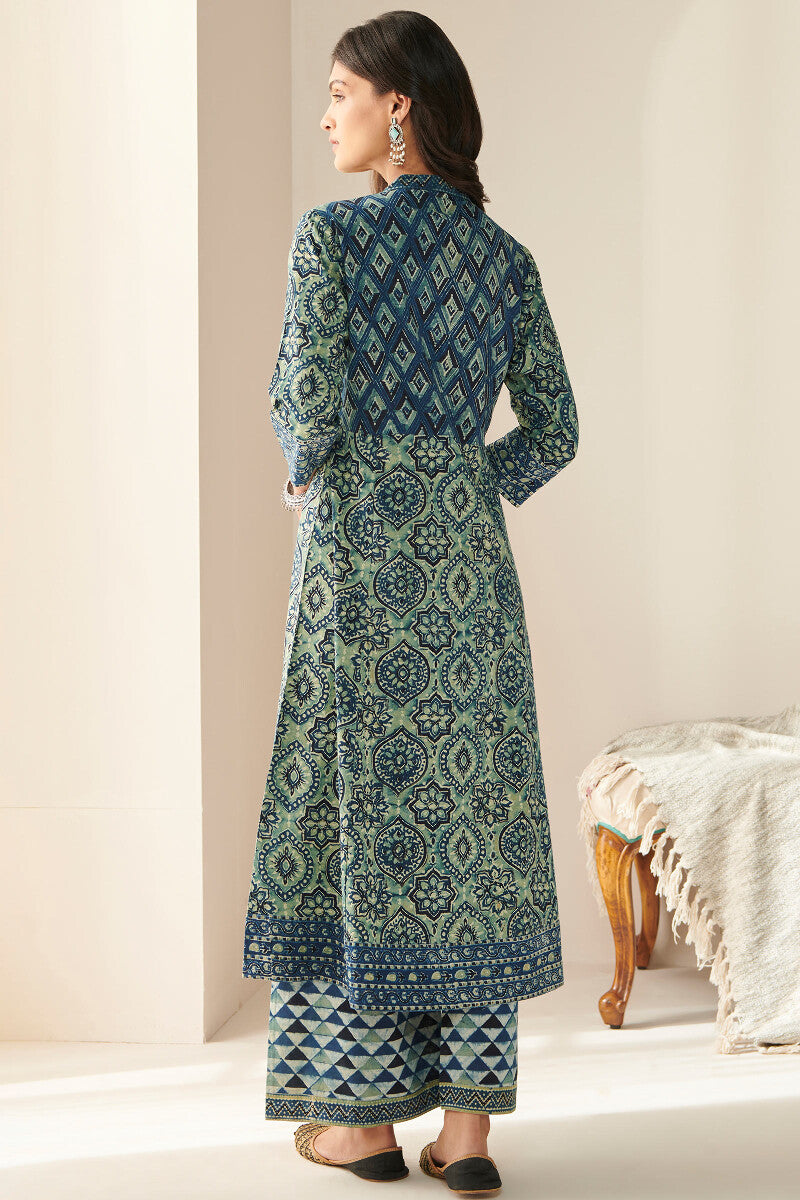 Sehra Zeniya Ajrak Kurta