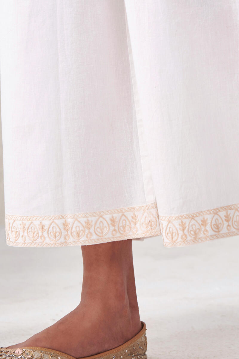 Roza Jia White Cotton Farsi