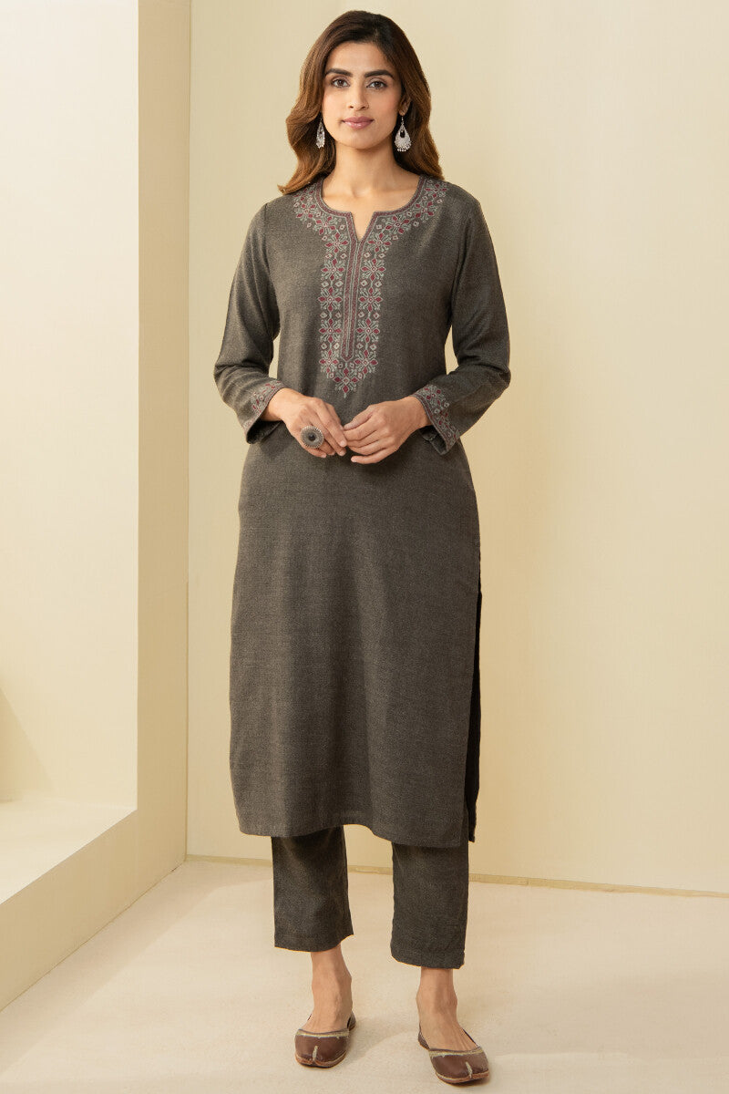 Naadirah Maya Faux Wool Handloom Kurta