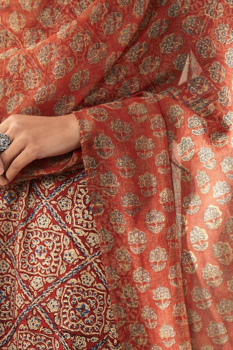 Sehra Afreena Bagru Dupatta