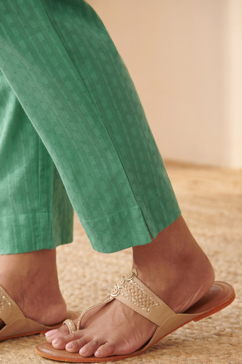 Roza Maryam Sea Green Narrow Pants