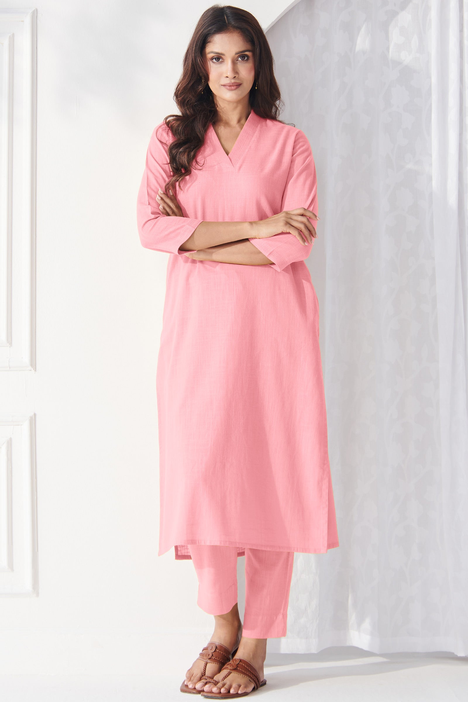 Roza Fariah Candy Pink Kurta