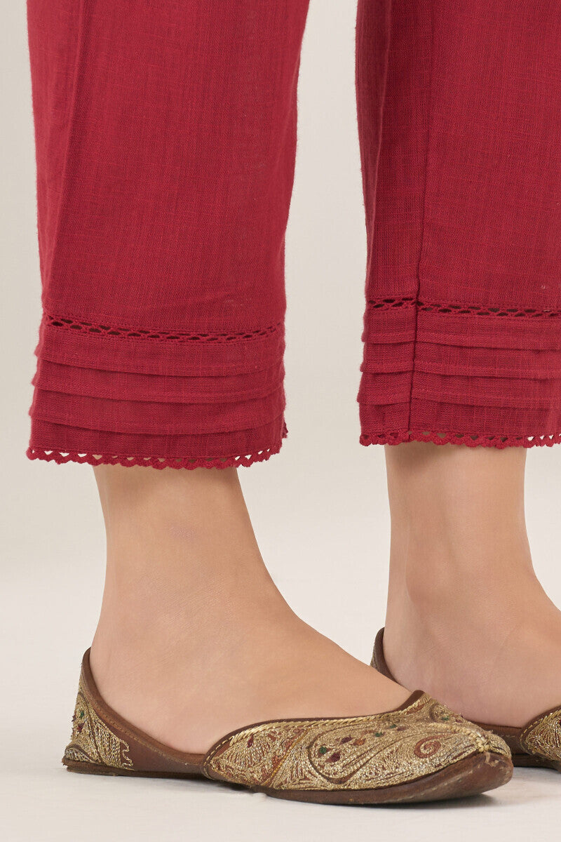 Roza Nida Brick Red Narrow Pants