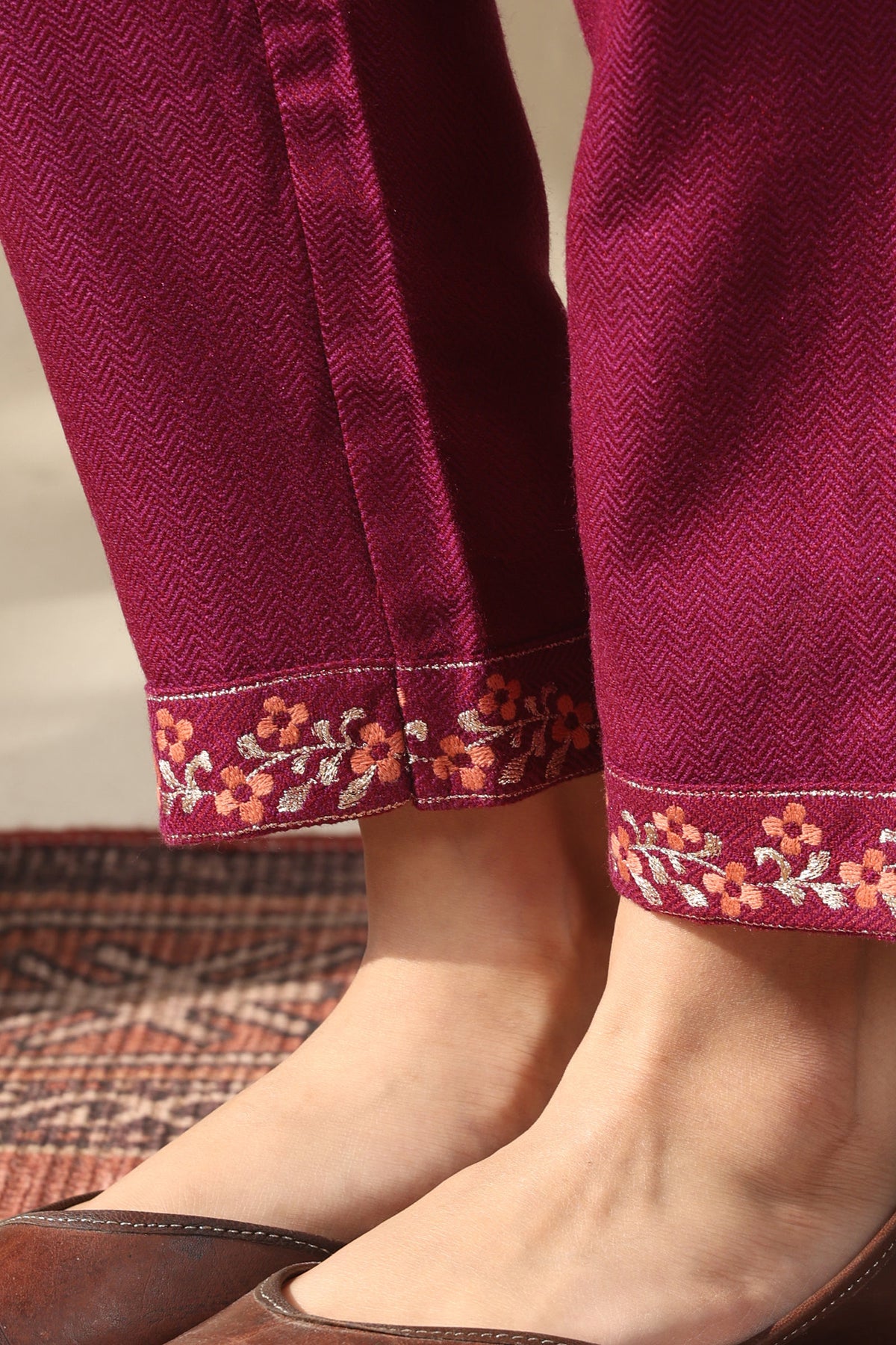 Naadirah Zubeda Faux Wool Narrow Pants
